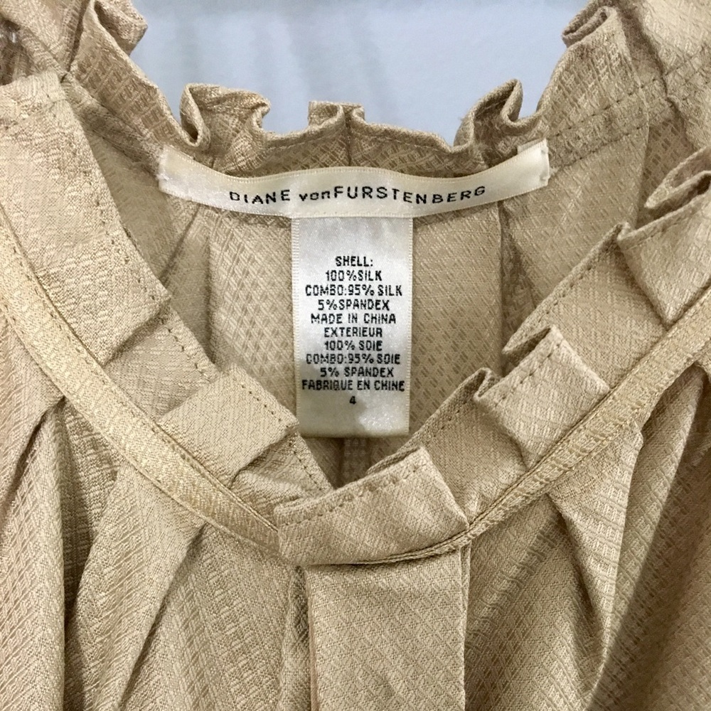 Pale gold silk Diane von Furstenberg dress